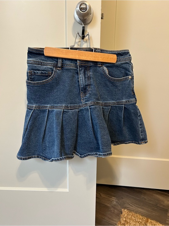 Free Assembly Dresses & Skirts - Denim Pleated Mini Skirt - Blue